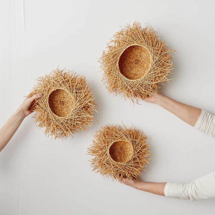 Bird nest wall baskets