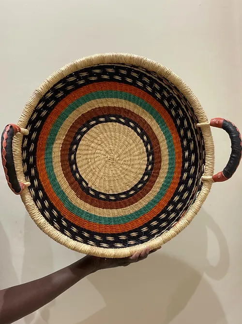 Ghanaian African wall basket