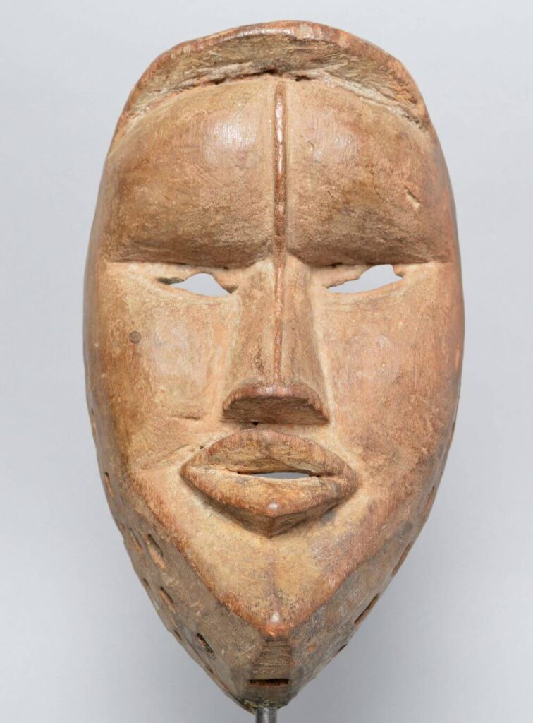 Dan Mask from Ivory Coast / Liberia in a light-colored wood