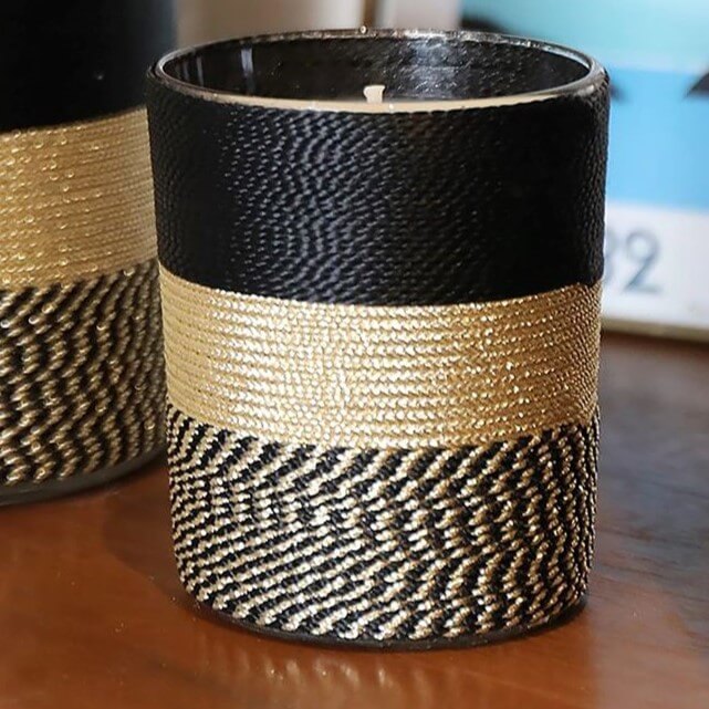 Black and gold candle from Morocco