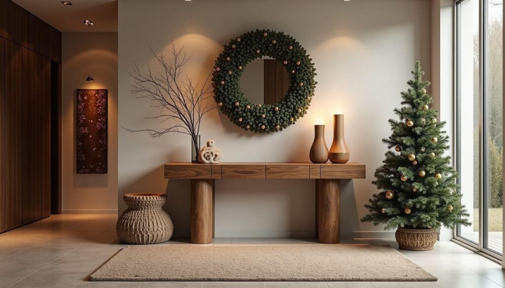 African Christmas decorations: super chic and modern African interior subtly decorated for Christmas