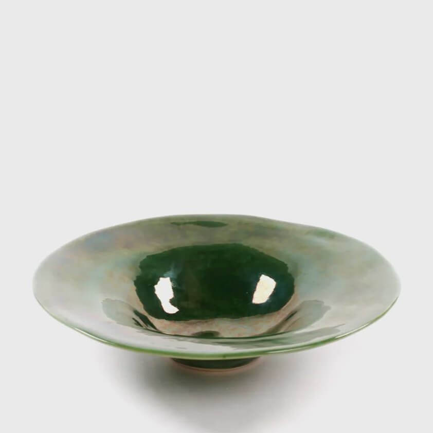 Ceramic risotto bowl in Glossy green made in Cape Town, South Africa