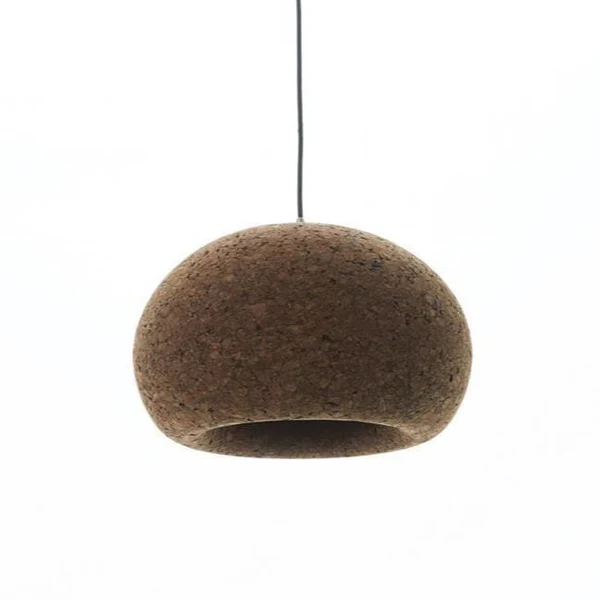 Brown cork pendant light made from recycled cork in South Africa