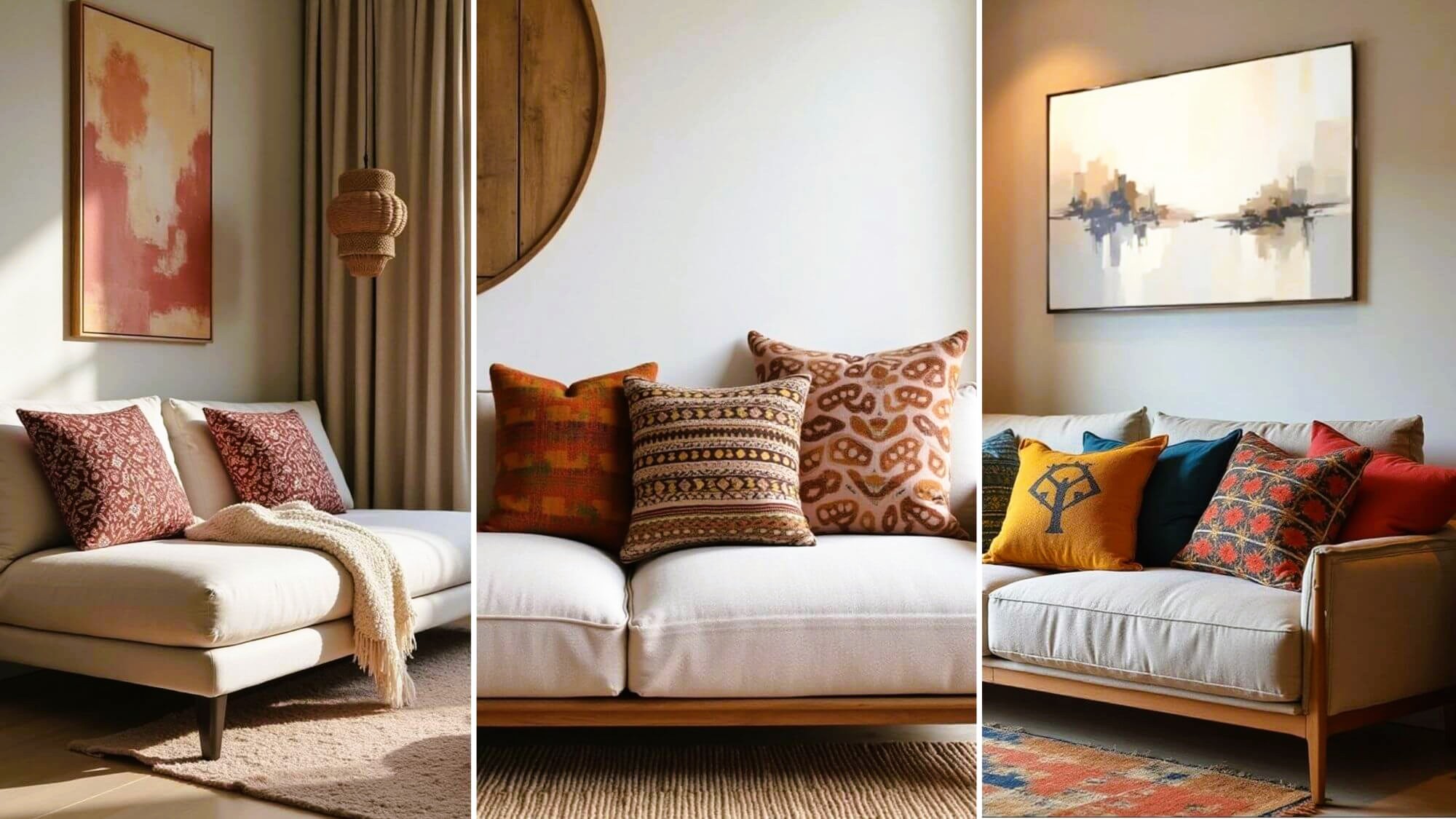 How to Style Pillows on a Couch | 21 Fresh & Easy Looks