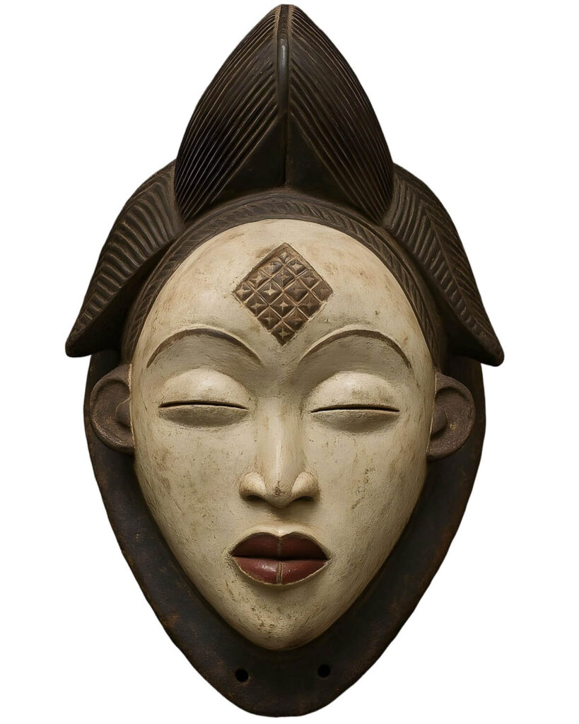 A beautiful, serene Punu mask from Gabon